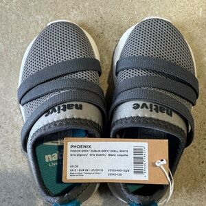 Native Kids Shoes in Gray and White